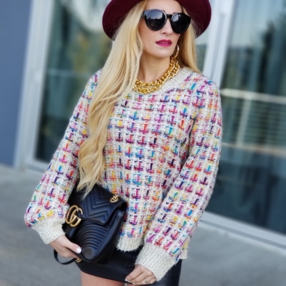 MODA ME COUTURE Sweaters - RESTOCKED!! Tinsel Tweed Sweater